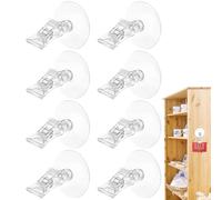 Ventose con clip, ganci a ventosa per finestre di , 8 ganci a ventosa per finestre in , porta biglietti da visita, supporto, morsetti trasparenti, morsetto a ventosa per accessori doccia