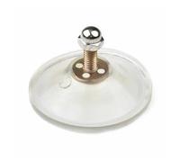 Ventose, Ganci di aspirazione Girare 10 pezzi Accessori Coppe Elementi pad Dado in vetro Pollice Ventose in PVC Parti per Metallo, Piastrelle(Clear)