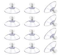 Ventose grandi da 40 mm con vite, confezione da 12 ganci a ventosa in vetro trasparente in PVC per finestre, adesivo extra forte, ventosa in gomma con vite in metallo