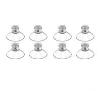 Ventose in PVC da 40 mm con vite filettata e dado in plastica, design trasparente per un fissaggio affidabile, vendute in set da 4 o 8 (8 pezzi)