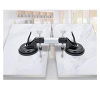 Ventose per Vetro, Strumento professionale for l'installazione del controsoffitto professionale for livellamento delle piastrelle con ventosa regolabile da 6 pollici for lastra di marmo e vetro(2pcs)
