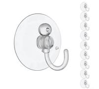 Ventose riutilizzabili in PVC con ganci, set da 10 pezzi per appendere in modo sicuro su superfici in ceramica, vetro o metallo, adatte per la decorazione della casa e l'organizzazione (3 cm)