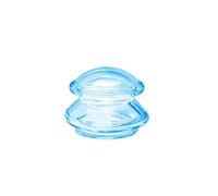 Ventose sottovuoto in silicone, unisex, in silicone, per massaggi del corpo, per viso e collo, coppette sottovuoto (M-blu)