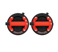 Ventose Vetro, 2 pezzi ventose a vuoto da 21 cm di diametro for piastrelle in granito e vetro, sollevamento manuale, capacità di carico di 220 kg, ventosa pesante da 8 pollici(Type 1 Red 2PCS)