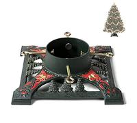 Ventray Supporto per albero di Natale con serbatoio d'acqua, 34.7x34.7x10.4 cm, Supporto universale per albero di Natale con tronchi artificiali, supporto per albero di pino per alberi veri, rosso