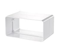 VENTS Plastivant, condotto di ventilazione in PVC, 90 x 220 mm, tubo di ventilazione piatto, sistema rettangolare a canale piatto, 90 x 220 mm