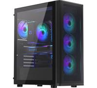 ENDORFY Ventum 400 ARGB, custodia per PC ATX con vetro temperato, 4x Stratus 120 PWM ARGB, parte anteriore in rete, USB-C, supporto AiO 360 mm, custodia da gioco per Mini-ITX mATX ATX