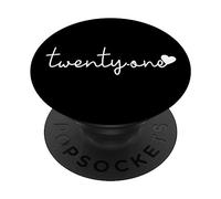 Ventuno, 21 anni, carino per le donne per il suo 21° compleanno PopSockets PopGrip Adesivo