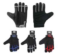 Ventura 719952, Bicycle Gloves, Full Finger, with Gel Padding, Size: XL, on Card Unisex Adulto, Grigio