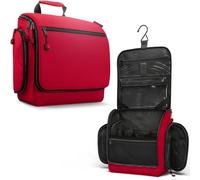 VENTURE 4TH Beauty case da viaggio di alta qualità, da appendere, per uomini e donne, con scomparti espandibili per cosmetici, pennelli da trucco, gioielli, strumenti da barba, custodia trasparente
