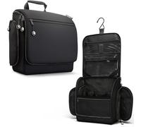 VENTURE 4TH Beauty case da viaggio di alta qualità, da appendere, per uomini e donne, con scomparti espandibili per cosmetici, pennelli da trucco, gioielli, strumenti da barba, custodia trasparente