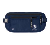 VENTURE 4TH, Borsello portadenaro da viaggio, sottile, per passaporto, con blocco RFID, marsupio per proteggere contanti, carte di credito e documenti di viaggio, Blu navy, Taglia unica, Minimalista