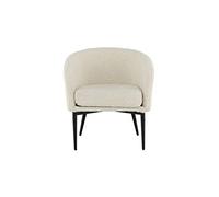 Venture Home Fluffy Lounge Chair - Sedia a sdraio, colore: Bianco/Nero