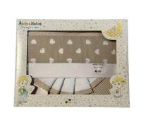 Venturi - Lenzuolo Letto Stampa Cuori Beige