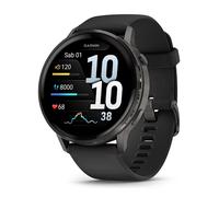 Garmin Venu 4, 45mm, Smartwatch per il fitness, Display AMOLED 1,4", Speaker e Microfono, Comandi Vocali, GPS Multi-band, Torcia, 80+ App per lo Sport, Autonomia 12 giorni (Black & Slate)
