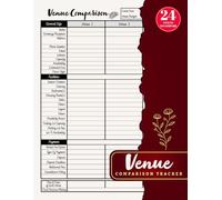 Venue Comparison Tracker: Wedding Venue Search Logbook & Checklist | Organize & Evaluate Event Locations with Ease | 26 Pages