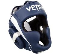 Venum Elite, Casco da Boxe Unisex, Bianca/Blu navy, Taglia Unica