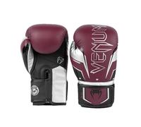 VENUM Elite Evo Guanti da Boxe, Borgogna o Argento, 16 Oz