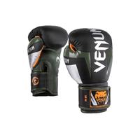 Venum Elite Gants de Boxe, Guantoni Unisex-Adulto, Nero/Argento/Cachi, 14 oz