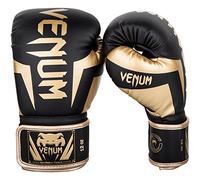 Venum Elite Guanti da Boxe, Unisex - Adulto, Nero/Oro, 10 oz
