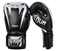 Venum Giant 3.0, Guantoni da Boxe Muay Thai Kick Boxing, Unisex - Adulto, Nero/Argento, 12 Oz