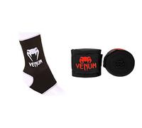 VENUM Kontact Guardia di Sostegno Caviglia, Nero, Taglia unica & Kontact, Bendaggi da Box Unisex Adulto, Nero/Rosso, 4m