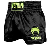 Venum - Pantaloncini Thaibox Classic Unisex, Unisex - Adulto, VENUM-03813-116-M, Nero/Giallo Fluo., M