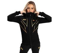 Venum UFC Fight Night 2.0 Replica-Felpa con Cappuccio da Donna con Zip Intera, Nero/Oro, XS