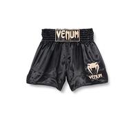 Venum Classic, Pantaloncini Muay Thai Unisex - Adulto, Nero/Oro, XL