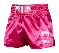 Venum Classic, Pantaloncini Muay Thai Unisex - Adulto, Rosa/Bianco, L
