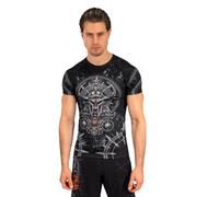 Venum Uomo Canotta a Manica Corta, Nero/Argento, L