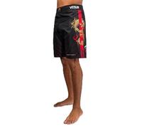 Venum X Tekken 8-Marshall Law Fight Shorts Pantaloncini, Nero/Rosso/Oro, M Uomo