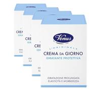 Venus Crema da Giorno Viso Idratante e Nutriente per Tutti i Tipi di Pelle, Dona Morbidezza ed Elasticità, Texture Ricca e Confortevole, Clinicamente Testata (Confezione da 4)