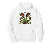 Venus Fly Trap Vintage Botanical Retro Illustration Felpa con Cappuccio