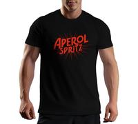 Venus Style Aperol Spritz Lovers T-Shirt Maglietta per Uomo Nera Size S