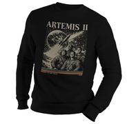 Venus Style Artemis II Lunar Mission 2026 Retro Vintage Space Exploration Astronaut Rocket Maglione Unisex Nero Size L