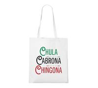 Venus Style Borsa Chingona Cabrona Chula - Empowerment Latina Chicana Pride Slang Borsa Tote Bianca