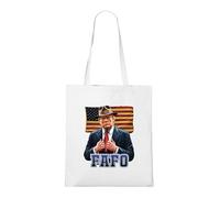 Venus Style Borsa FAFO Patriottica Stile Retrò Americano - Design Gangster Boss Borsa Tote Bianca