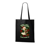 Venus Style Borsa Oca Natale Oops I Got Another Book - Holiday Reading Bookworm Festivo Borsa Tote Nera