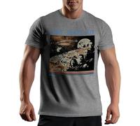 Venus Style Copy, Moon Joy Vintage Artemis 2 Moon Mission Retro Space Exploration Lunar Landing 2026 Astronaut Orbit Maglietta Uomo Grigia Size XL