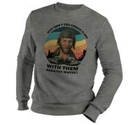 Venus Style Kelly's Heroes Donald Sutherland Oddball Why Don't You Knock It off with Them Negative Waves Vintage Fan Gift Maglione Unisex Grigio Size M