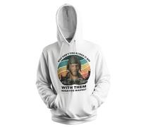 Venus Style Kelly's Heroes Donald Sutherland Oddball Why Don't You Knock It off with Them Negative Waves Vintage Fan Gift Felpa con Cappuccio Unisex Bianca Size 3XL