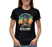 Venus Style Kelly's Heroes Donald Sutherland Oddball Why Don't You Knock It off with Them Negative Waves Vintage Fan Gift Maglietta Donna Nera Size XL