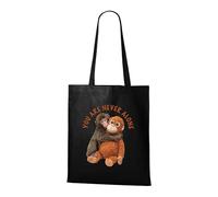 Venus Style Non Sei Mai Solo - Adorabile Scimmia Abbraccio Peluche Amicizia e Conforto Borsa Tote Nera