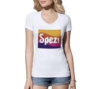 Venus Style Spezi Retro Wave Fan Artwork Vibrant Colors Cool Design Nostalgic Vibes Unique Gift Idea Maglietta Donna con Scollo A V Bianca Size L