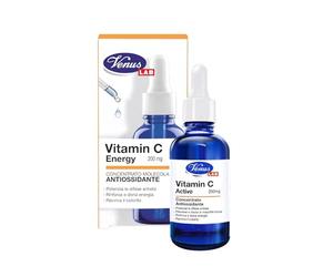 Venus, Vitamin C Energy Concentrato Molecolare Antiossidante, Potenzia le Difese Antietà e Neutralizza Radicali Liberi, Ravviva il Colorito della Pelle, Ideato per Giovani Donne, 30 ml