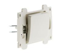 Venus Zenitech - Pulsante Componibile 10A - Meccanismo Interruttore Doppio - Morsetti Automatici, Compatibile con Gamma, Certificato NF/CE - Viti e Graffe Incluse - Modulare Versatile - Bianco