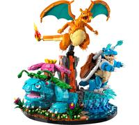 LEGO Pokémon Venusaur, Charizard e Blastoise - Kit di Modellismo 3D per Adulti - 3 Action Figure di Anime come Decorazione per la Camera o per la Scrivania - Idea Regalo da Collezione per Fan - 72153