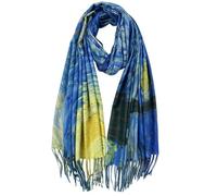 VENVSBEE Sciarpa da donna con stampa artistica di Van Gogh, scialle, pashmina rave, Arte 04, Large