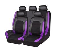 VENYAA Auto Set Coprisedili per Peugeot 208 II/Allure Auto Ecole/Roadtrip/208 GT 2019-2023 2024+, 9 Pezzi Pelle Traspirante Impermeabile Coprisedili Auto Protezioni Sedile Accessori,Purple